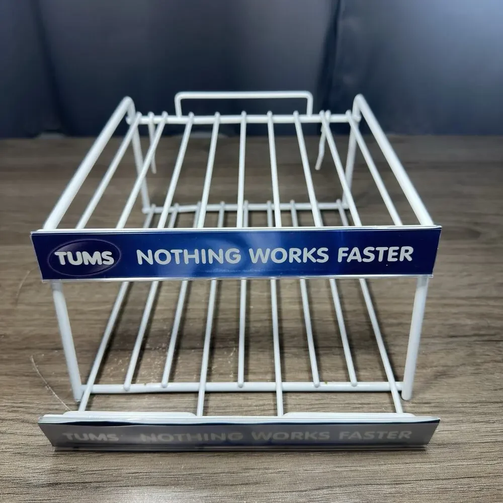 TUMS Nothing Works Faster Wire Display Rack 10x10x4 Retail Store Shelf Organizer